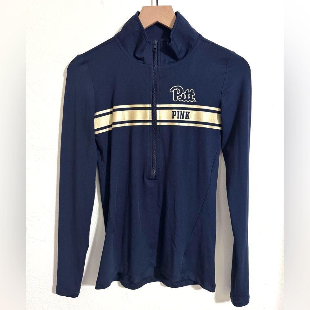 PINK Victoria’s Secret Pitt Panthers lightweight half-zip top, size XS